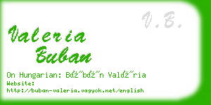 valeria buban business card